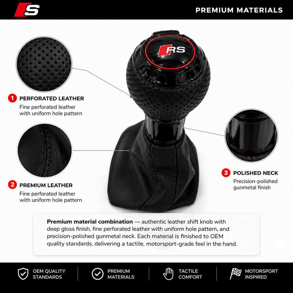 Piano black Audi RS knob