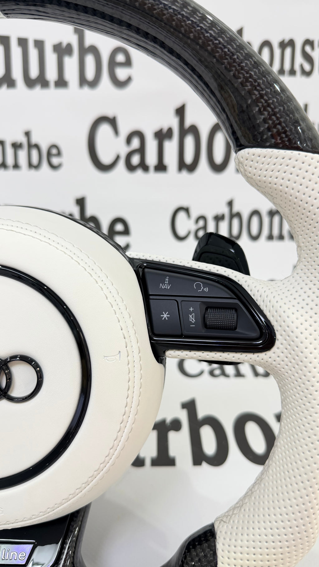 Audi A6 A7 2011-2018 White Carbon