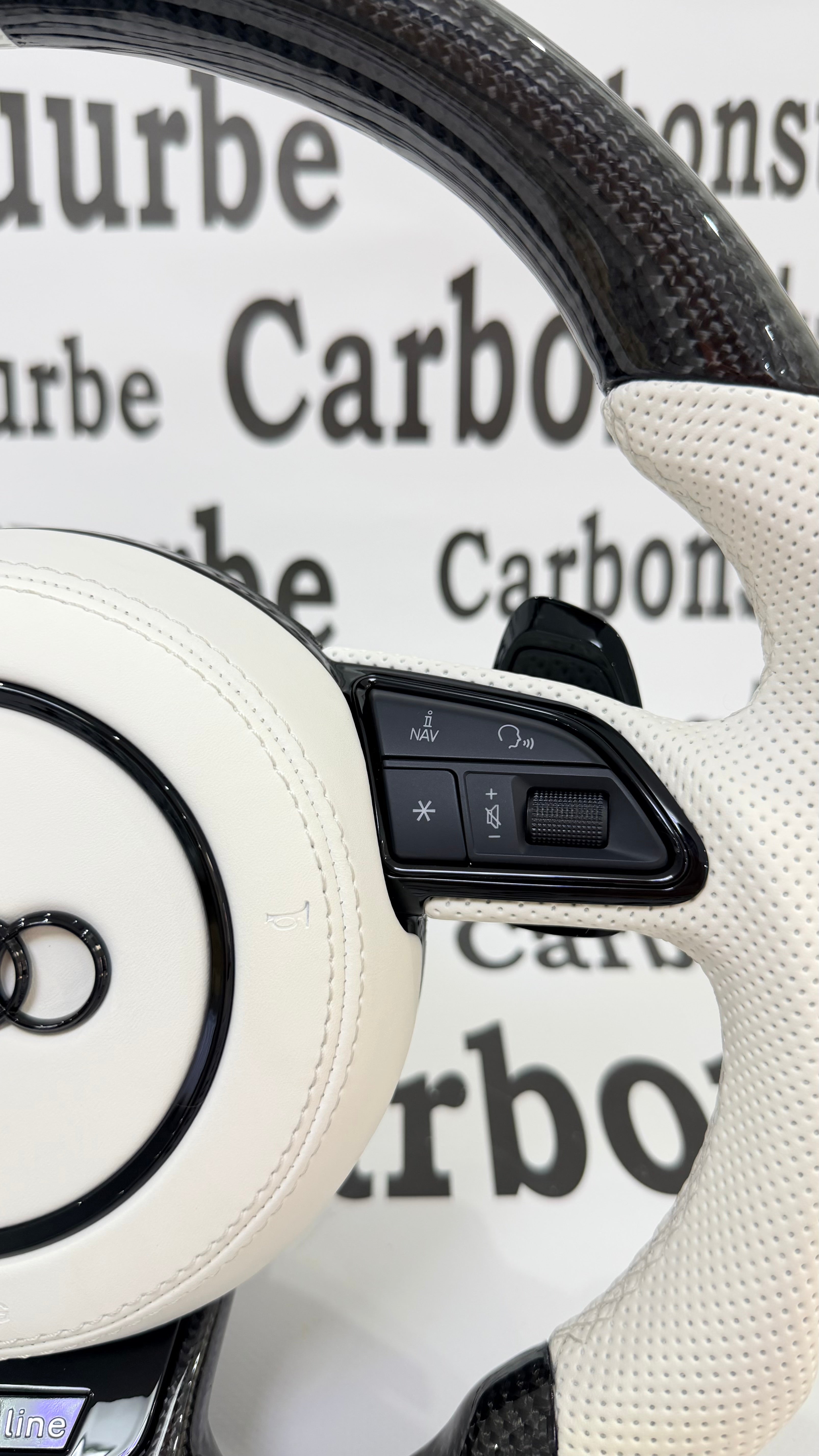 Audi A6 A7 2011-2018 White Carbon