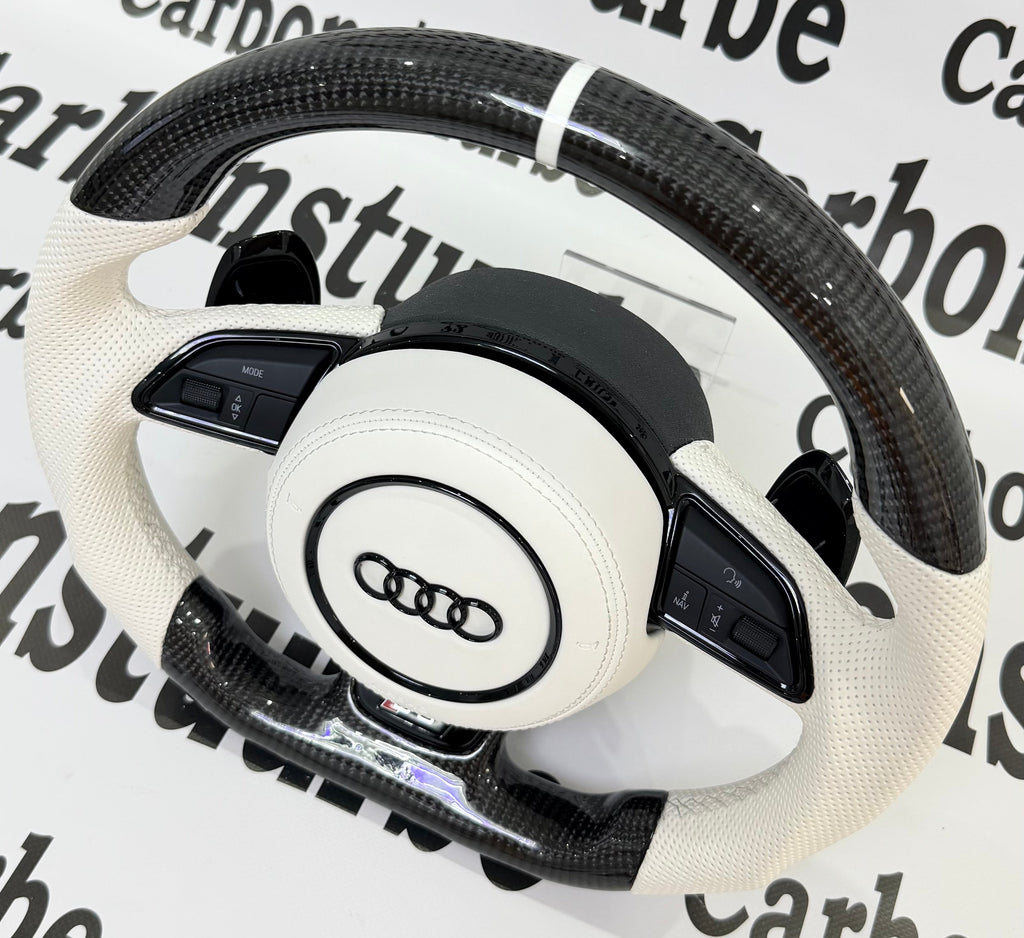 Audi S5 B8 B8.5 White Carbon