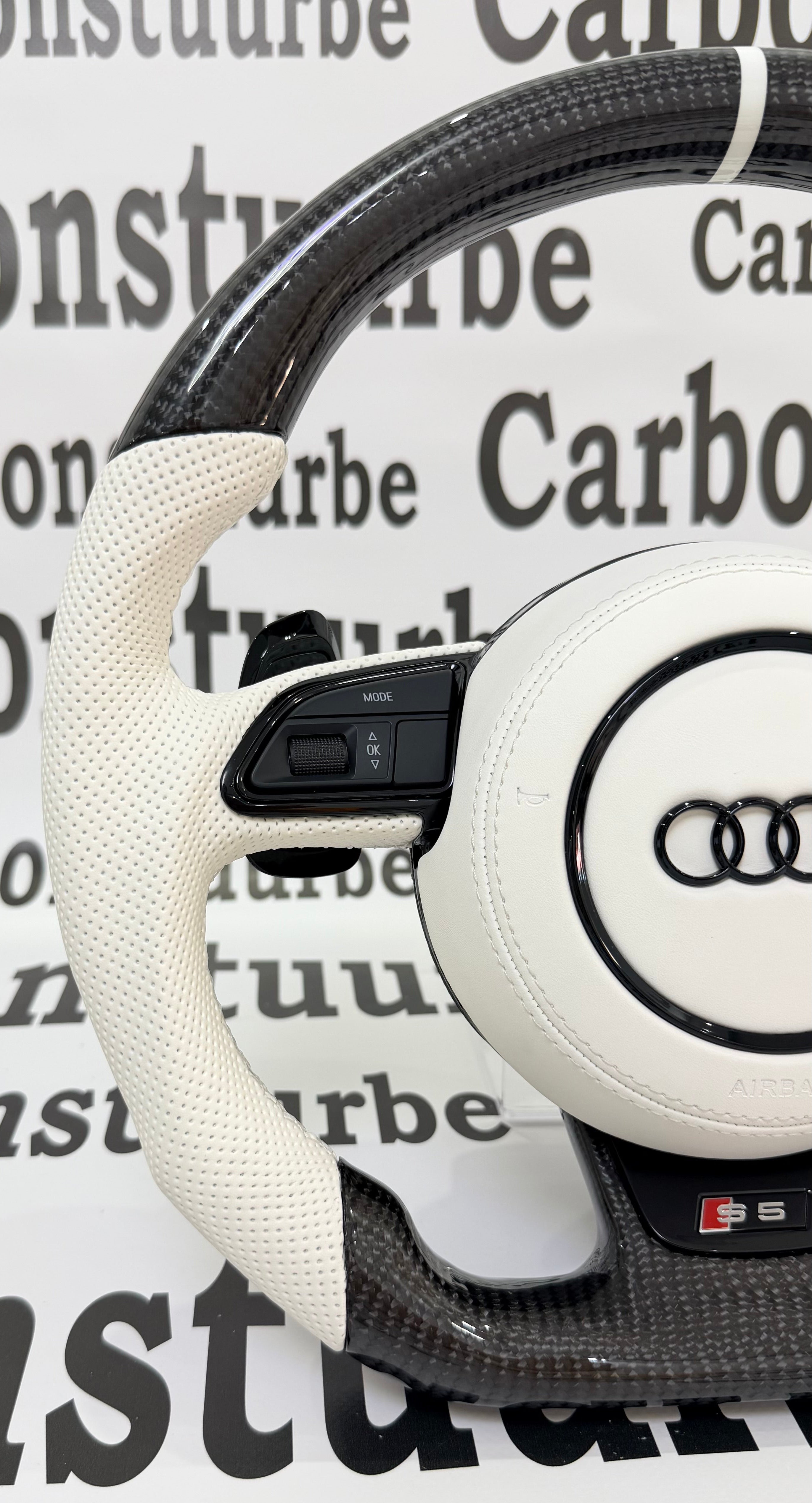Audi S5 B8 B8.5 White Carbon
