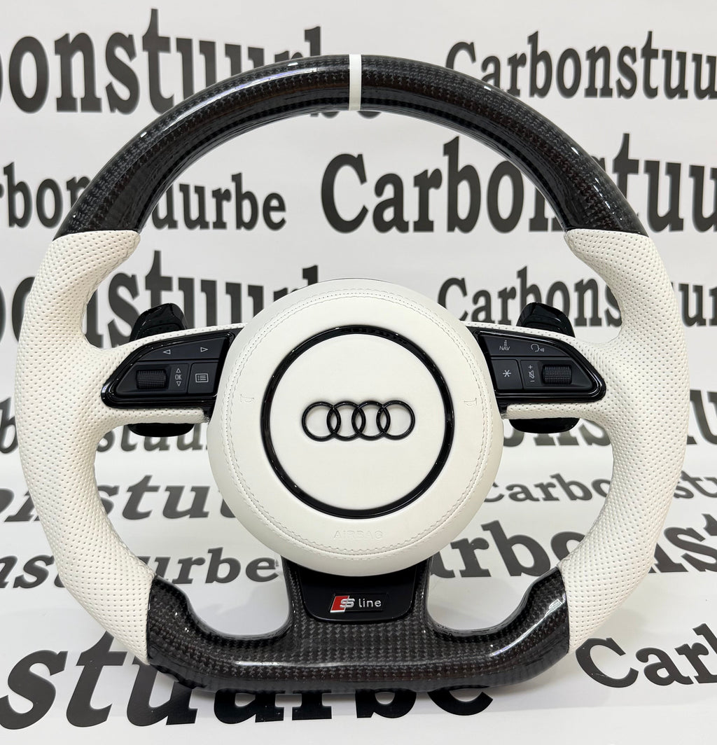Audi A6 A7 2011-2018 White Carbon