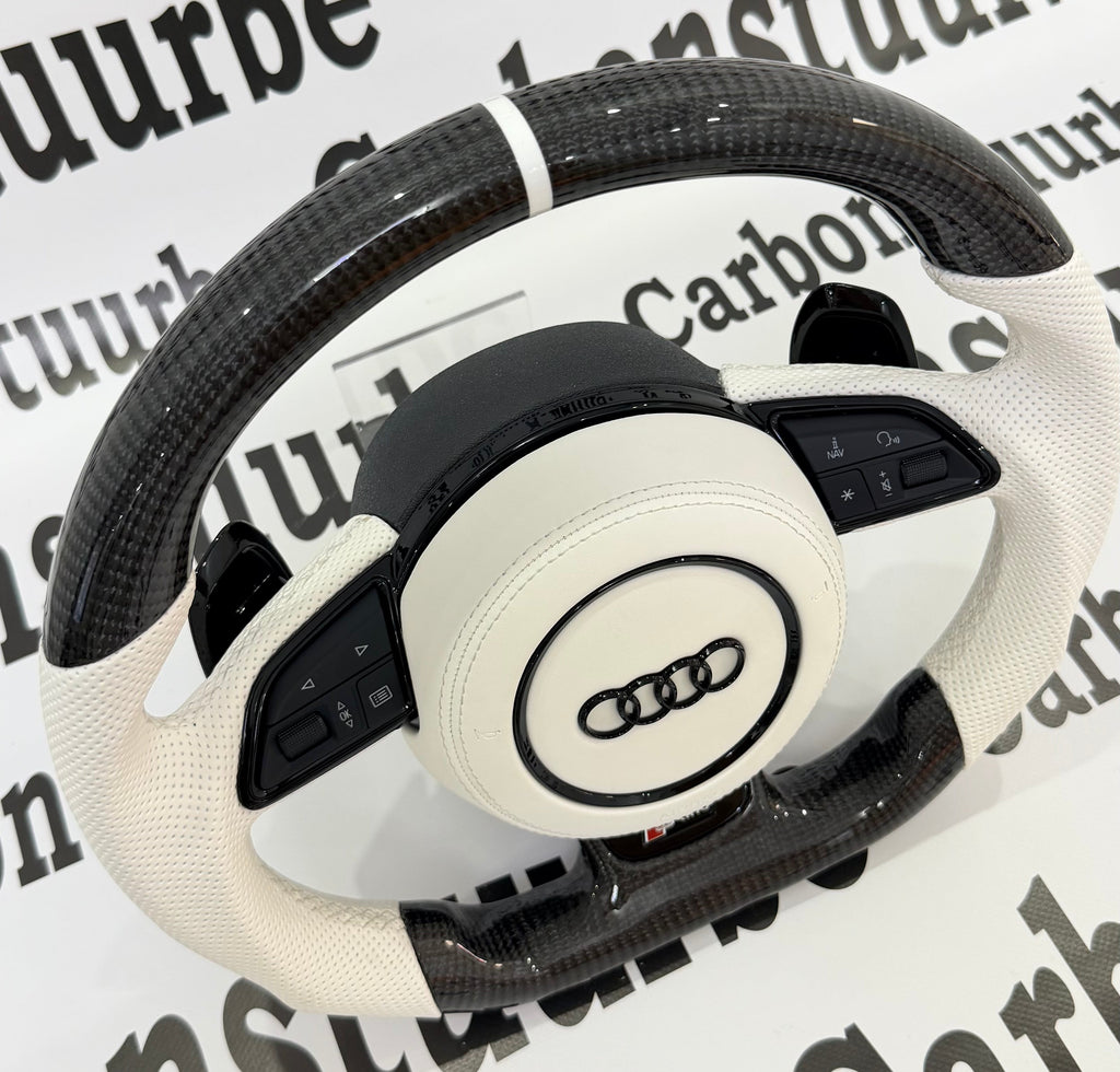 Audi A6 A7 2011-2018 White Carbon