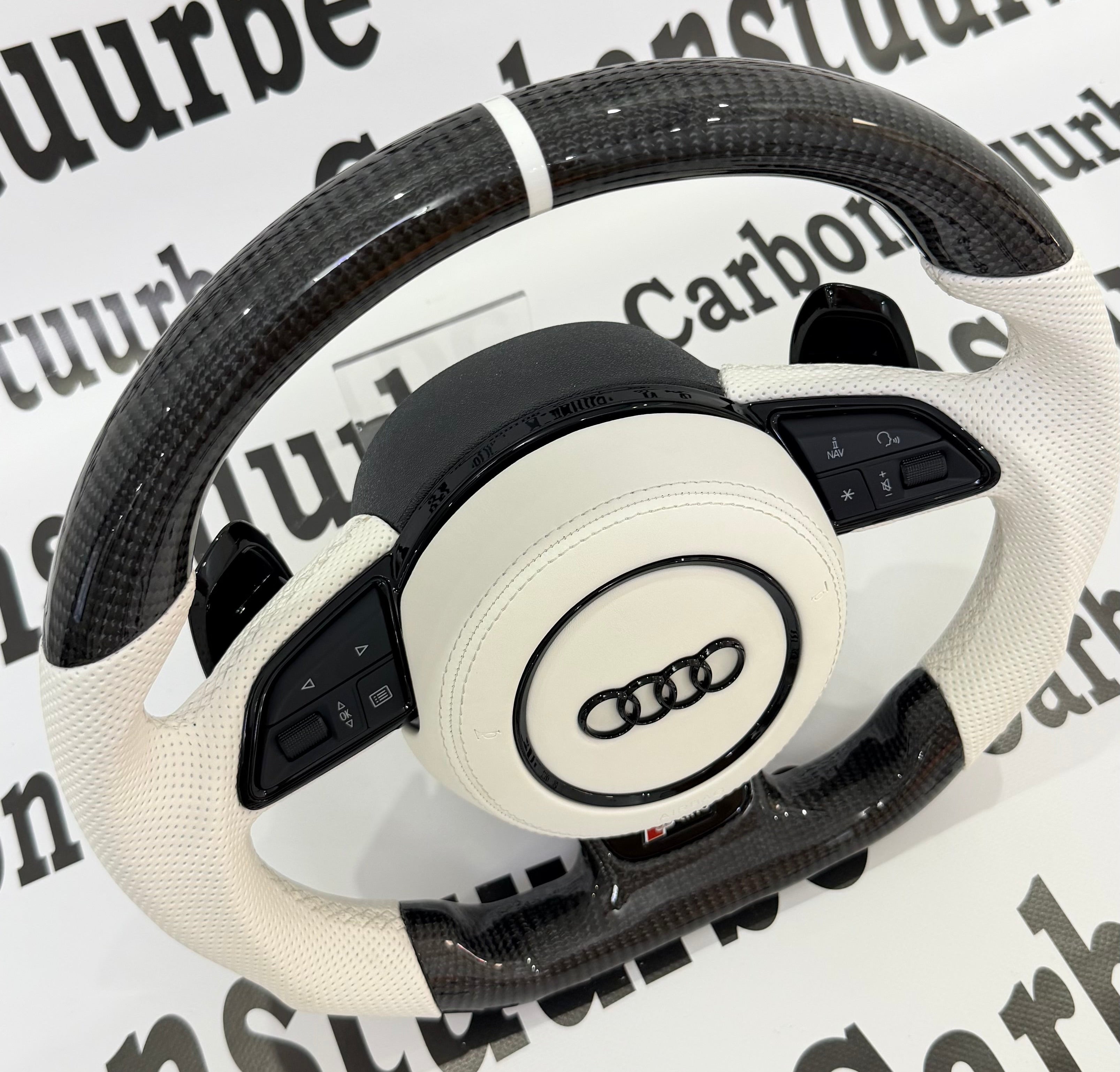 Audi A6 A7 2011-2018 White Carbon