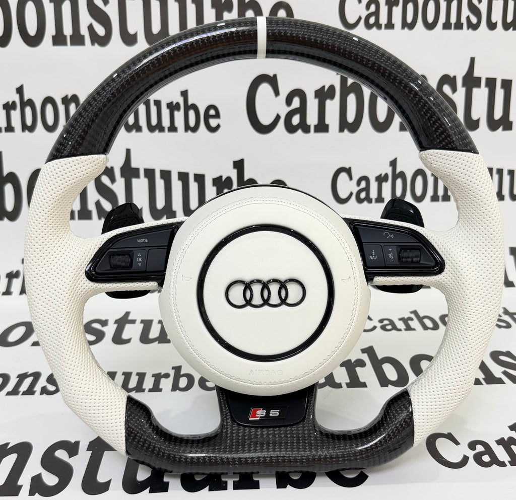 Audi S5 B8 B8.5 White Carbon
