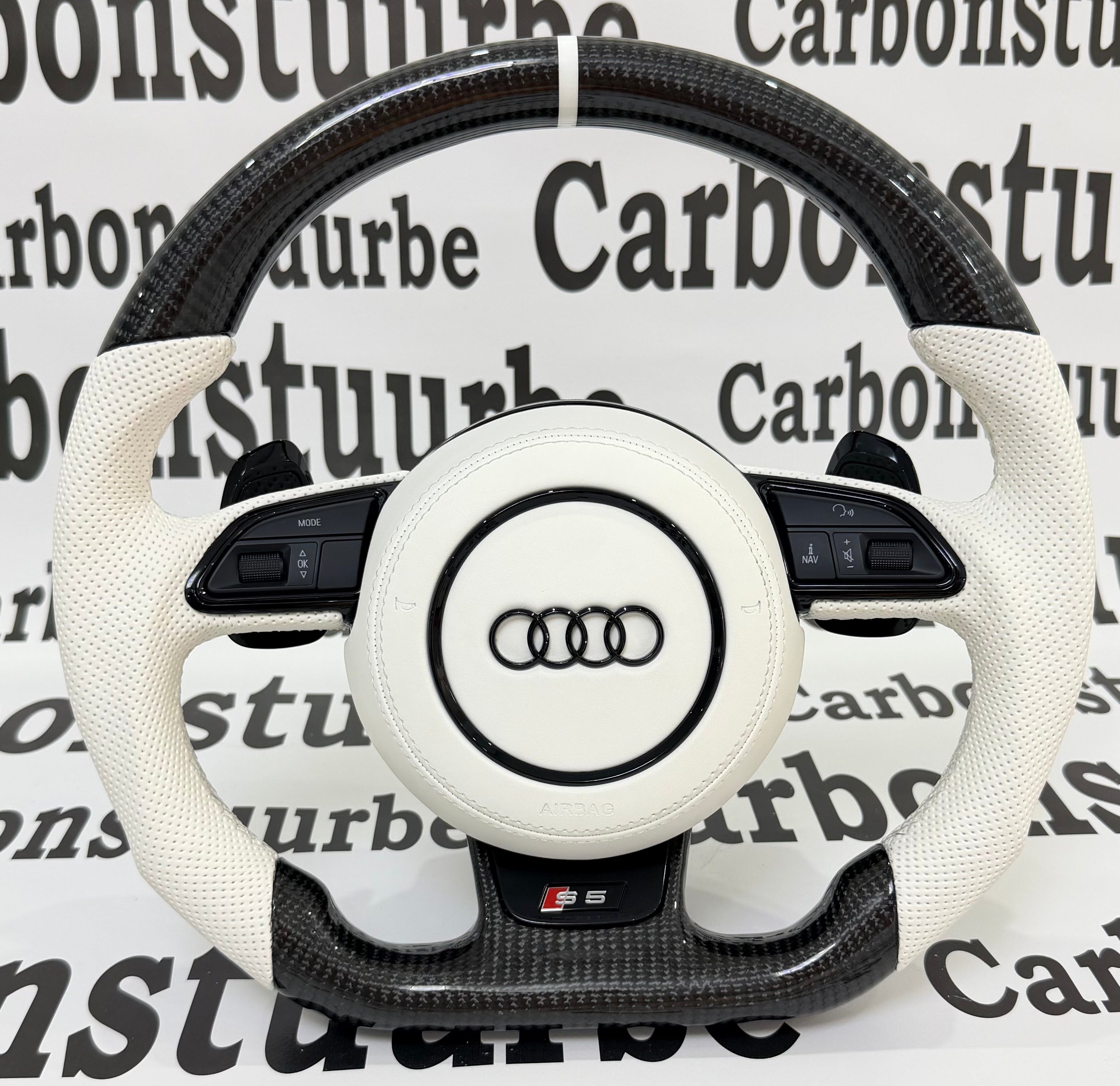 Audi S5 B8 B8.5 White Carbon