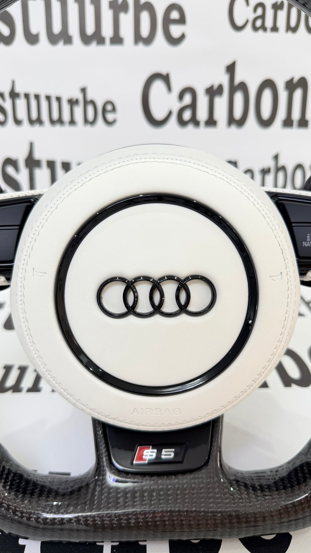 Audi S5 B8 B8.5 White Carbon