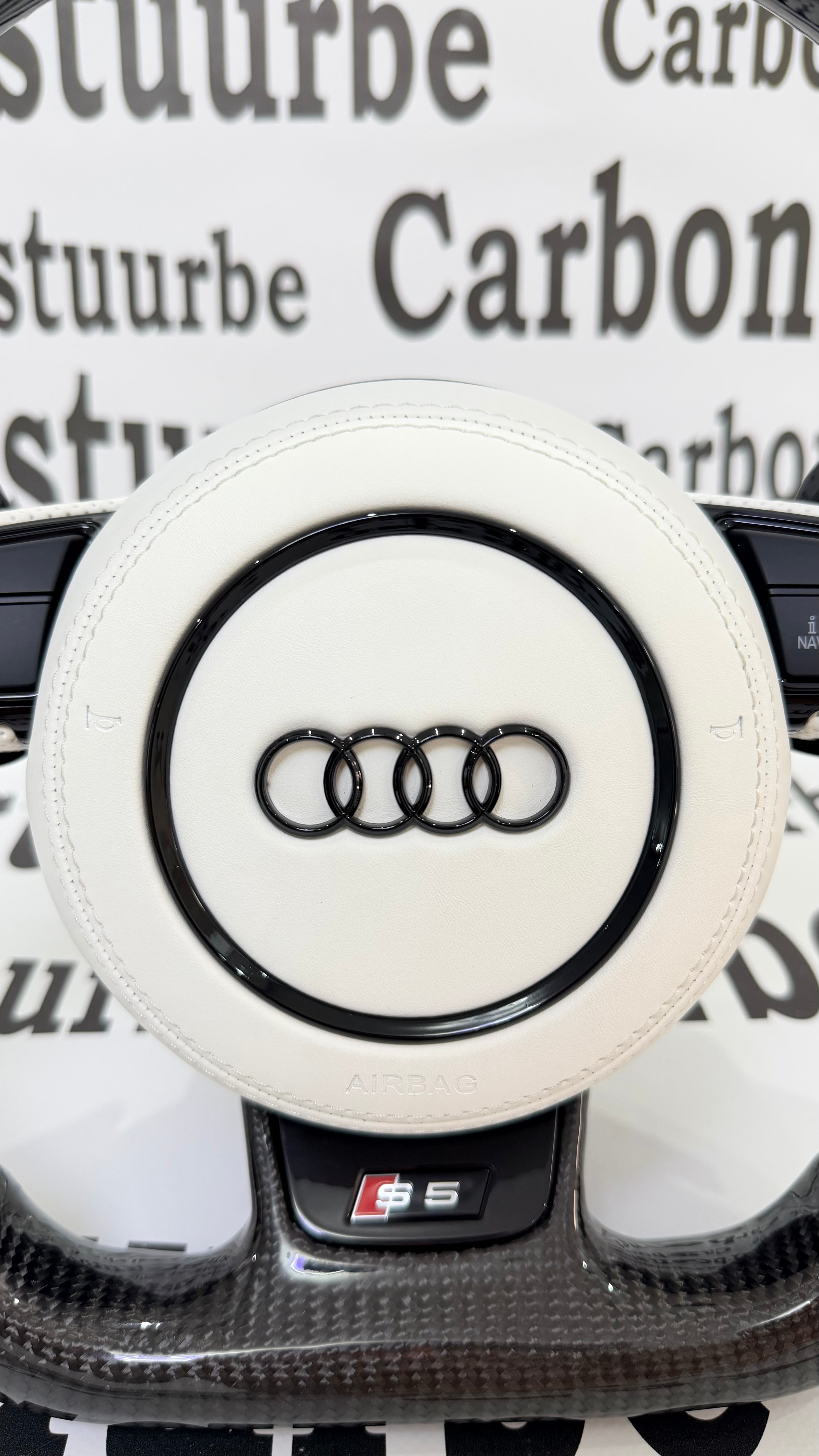 Audi S5 B8 B8.5 White Carbon