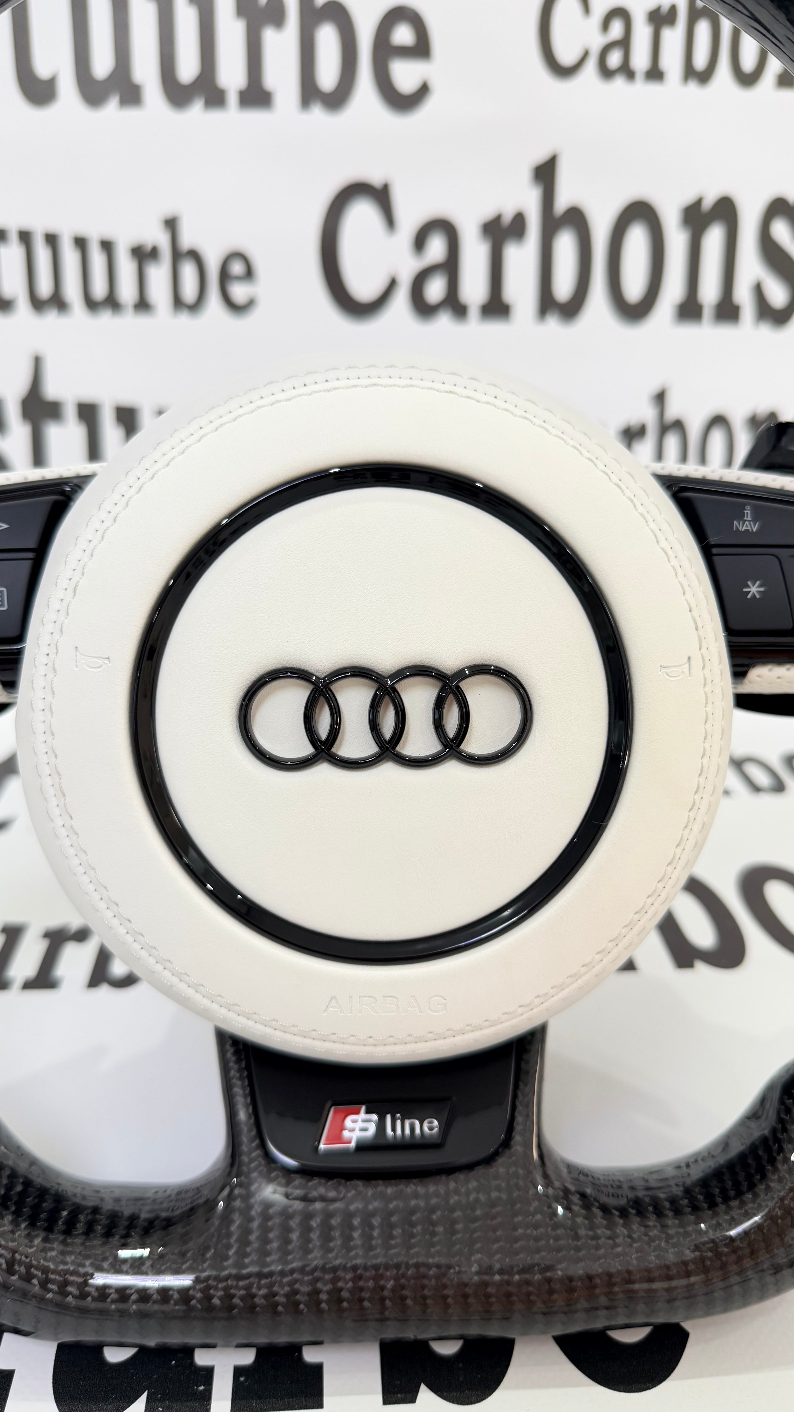 Audi A6 A7 2011-2018 White Carbon