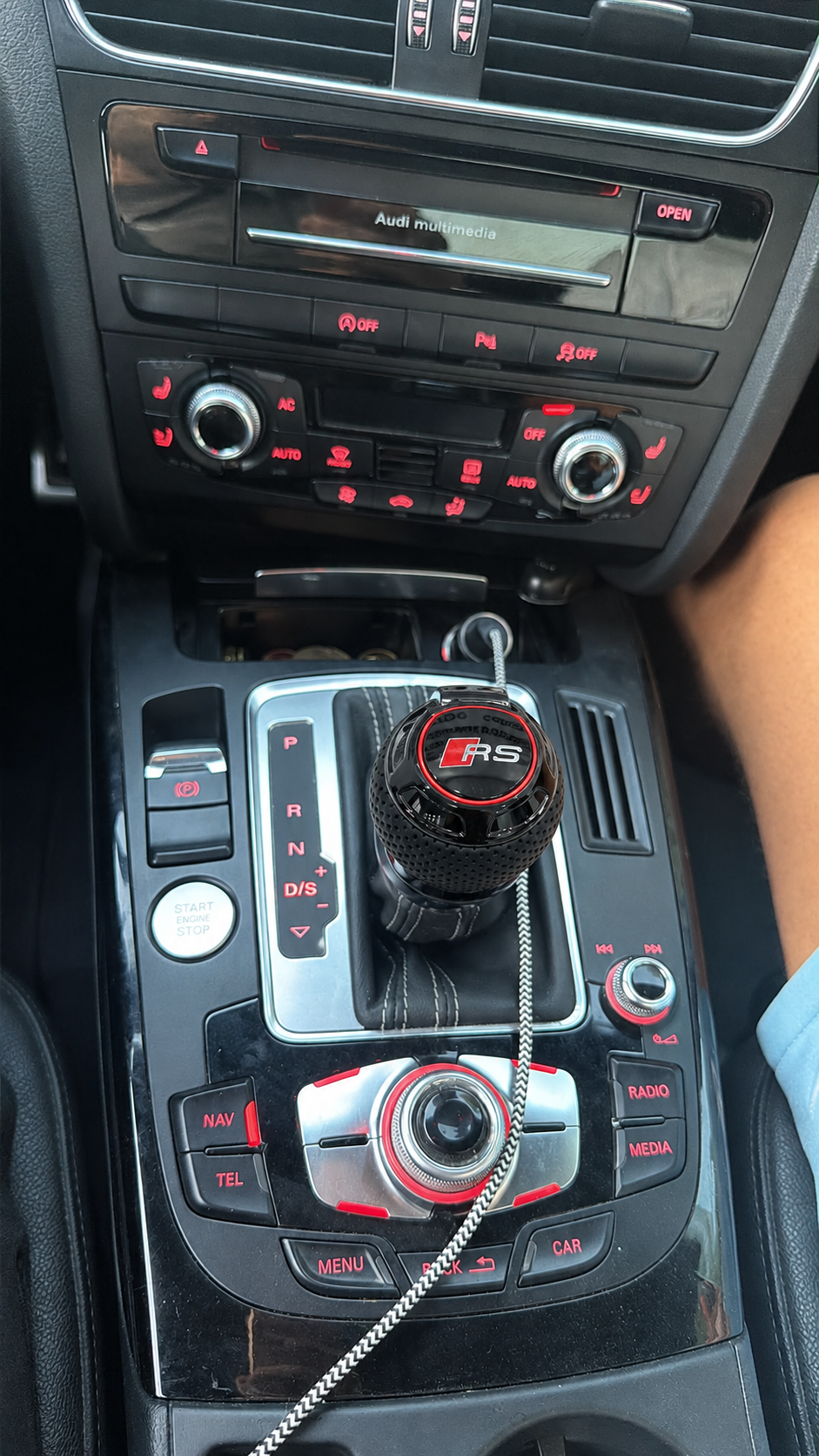 Piano black Audi RS knob