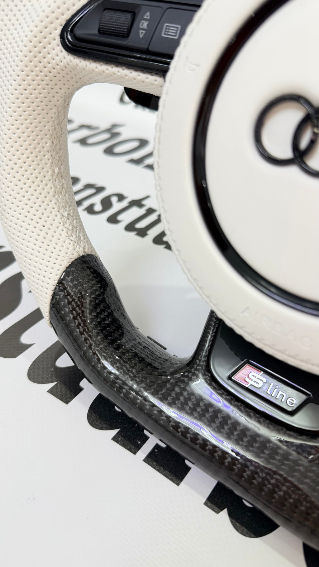 Audi A6 A7 2011-2018 White Carbon