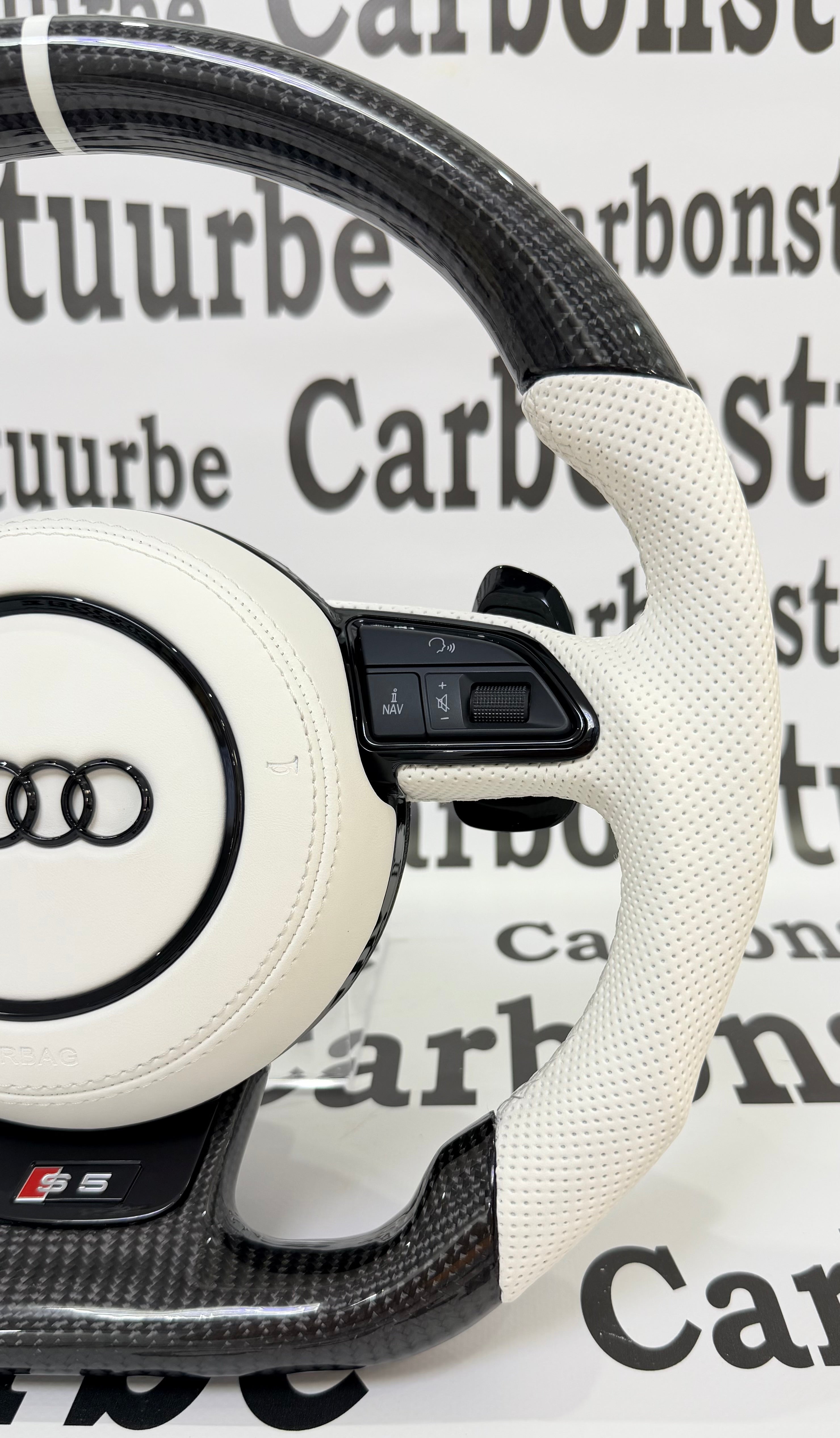 Audi S5 B8 B8.5 White Carbon