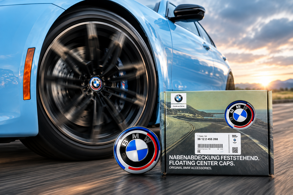 BMW 50th Anniversary Style floating caps 68mm