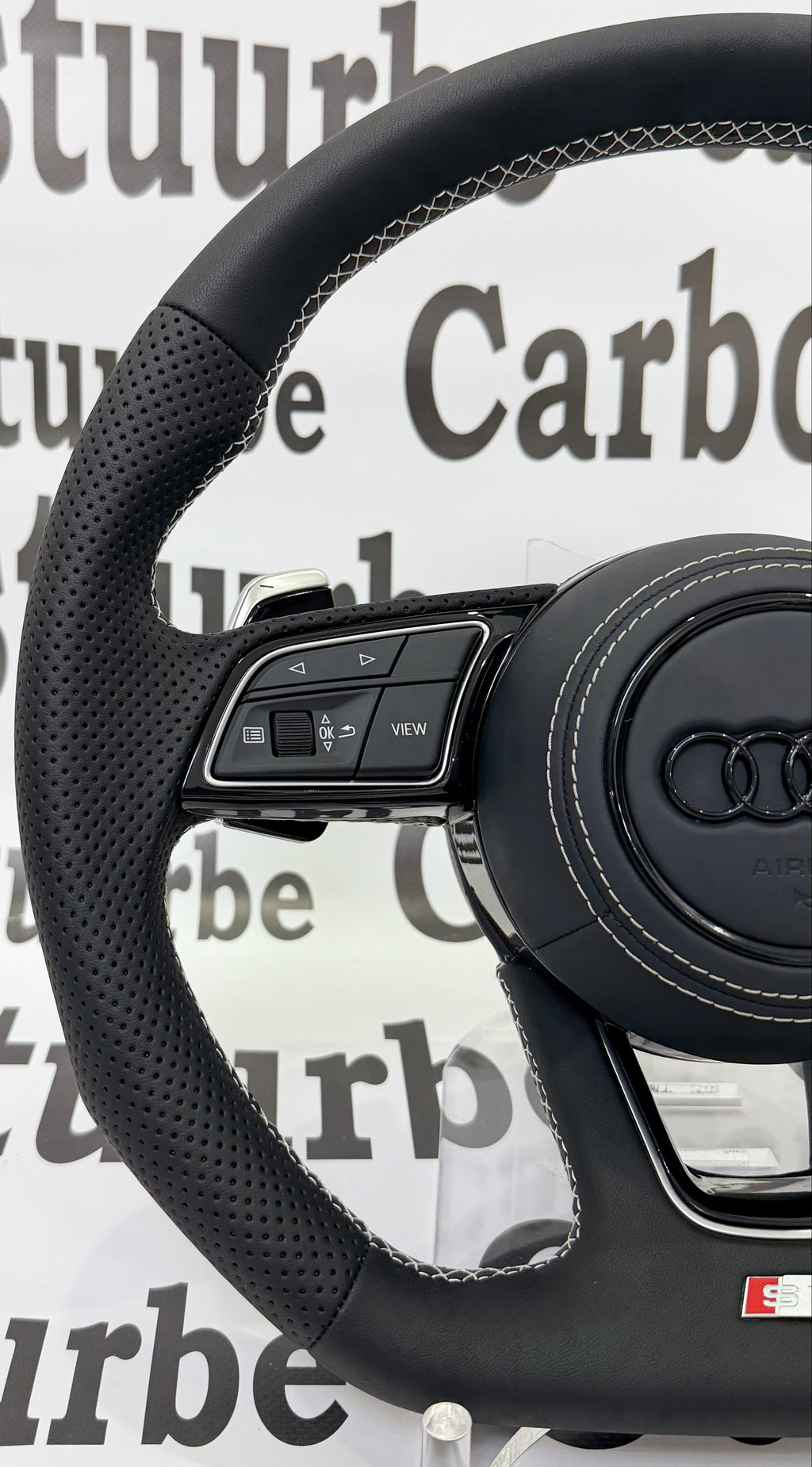 Audi A3/A4/A5 2017-2023 White Stitching