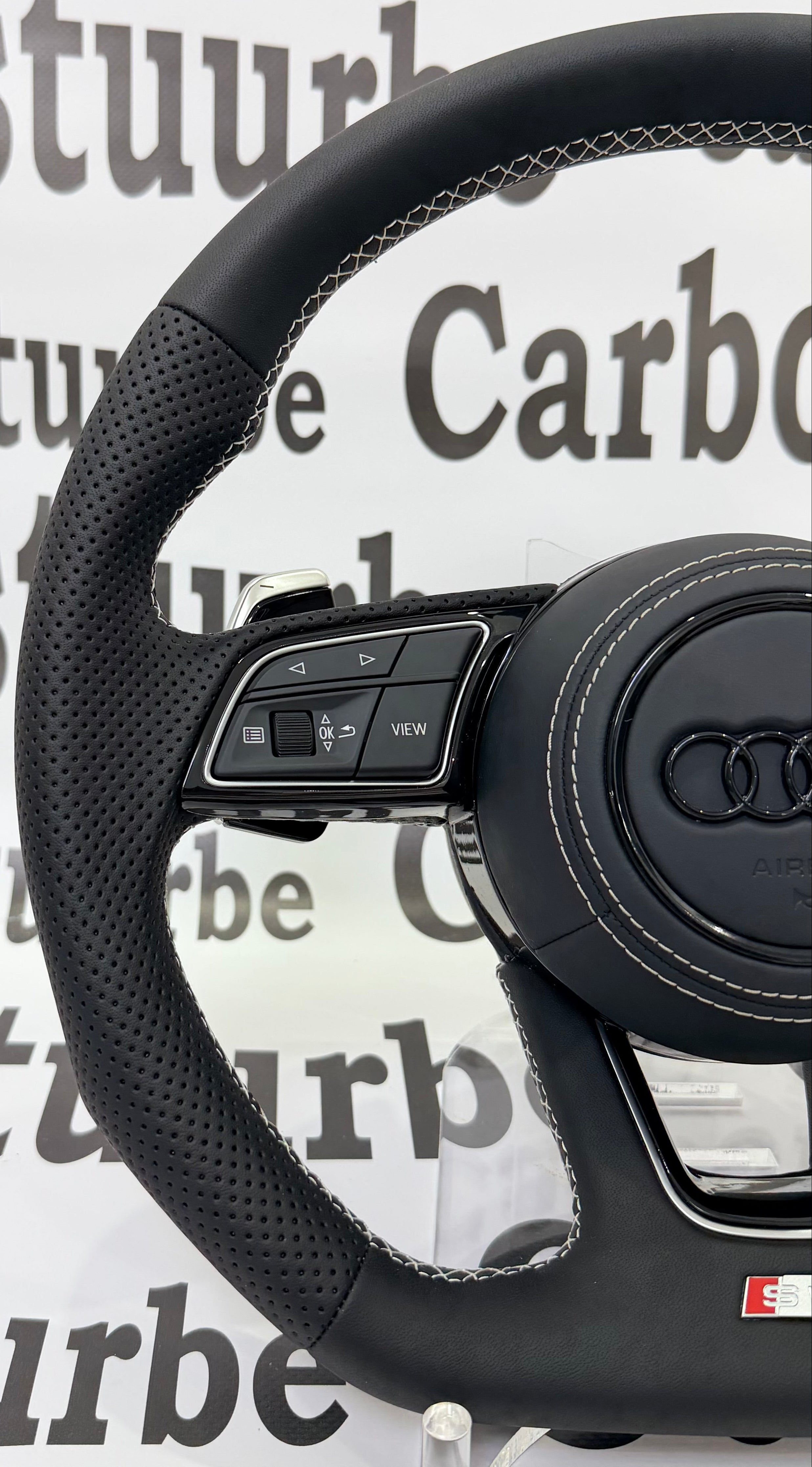 Audi A3/A4/A5 2017-2023 White Stitching