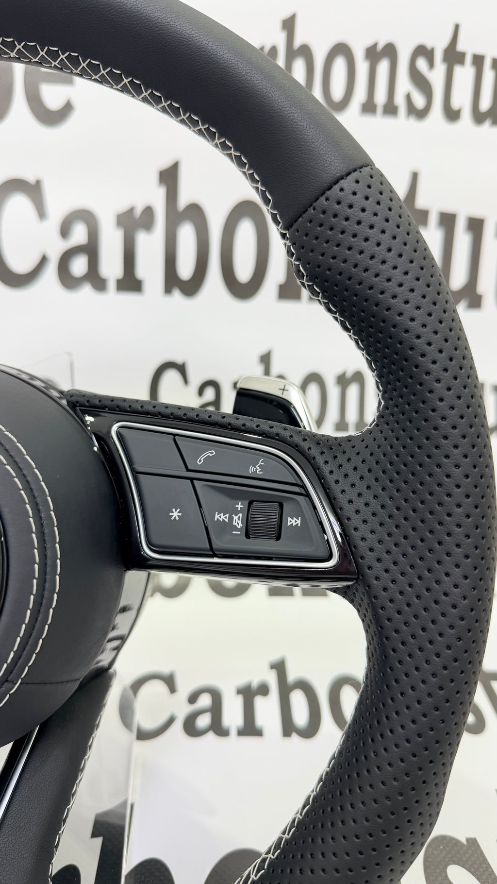 Audi A3/A4/A5 2017-2023 White Stitching