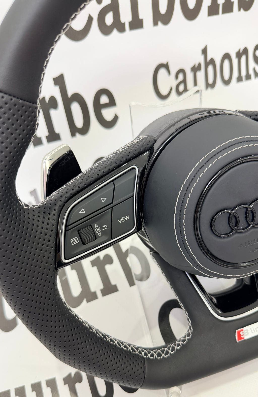 Audi A3/A4/A5 2017-2023 White Stitching