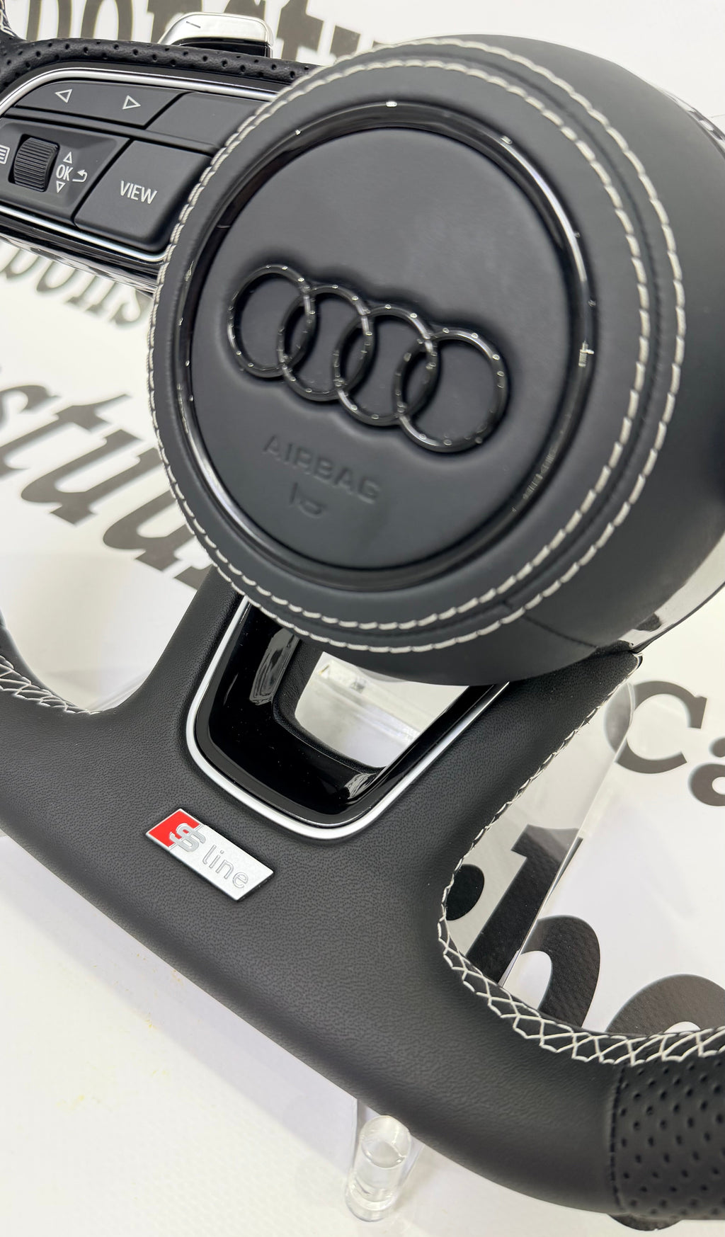 Audi A3/A4/A5 2017-2023 White Stitching